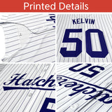 Custom Stripe Baseball Jersey Design Button Down Stitched/Printed Name Number Casual Jersey