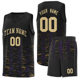 Custom Text Logo Number Personalized Scratches Pattern Fashion Sports Uniform Basketball Jersey For Adult