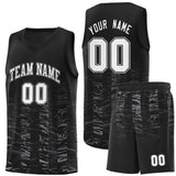 Custom Text Logo Number Personalized Scratches Pattern Fashion Sports Uniform Basketball Jersey For Adult