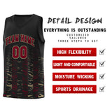 Custom Embroideried Name Number Personalized Scratches Pattern Fashion Sports Uniform Basketball Jersey For Youth