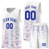 Custom Text Logo Number Personalized Scratches Pattern Fashion Sports Uniform Basketball Jersey For Adult