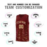 Custom Embroideried Name Number Personalized Scratches Pattern Fashion Sports Uniform Basketball Jersey For Youth