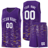 Custom Embroideried Name Number Personalized Scratches Pattern Fashion Sports Uniform Basketball Jersey For Youth