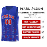 Custom Embroideried Name Number Personalized Scratches Pattern Fashion Sports Uniform Basketball Jersey For Youth