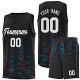 Custom Personalized Tank Top Scratches Pattern Sports Uniform Basketball Jersey Stitched Logo Number