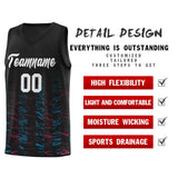 Custom Personalized Tank Top Scratches Pattern Sports Uniform Basketball Jersey Stitched Logo Number