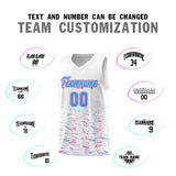 Custom Personalized Tank Top Scratches Pattern Sports Uniform Basketball Jersey Stitched Logo Number