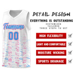 Custom Personalized Tank Top Scratches Pattern Sports Uniform Basketball Jersey Stitched Logo Number