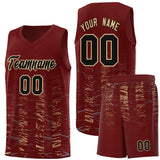 Custom Personalized Tank Top Scratches Pattern Sports Uniform Basketball Jersey Stitched Logo Number