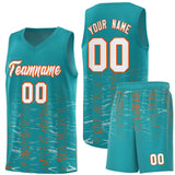 Custom Personalized Tank Top Scratches Pattern Sports Uniform Basketball Jersey Stitched Logo Number