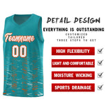 Custom Personalized Tank Top Scratches Pattern Sports Uniform Basketball Jersey Stitched Logo Number