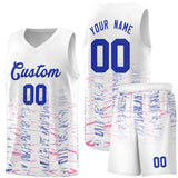 Custom Personalized Your Own Name And Number Scratches Pattern Sports Uniform Basketball Jersey