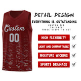 Custom Personalized Your Own Name And Number Scratches Pattern Sports Uniform Basketball Jersey