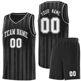 Custom Traditional Made Vertical Striped Pattern Sports Uniform Basketball Jersey For Unisex