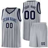 Custom Traditional Made Vertical Striped Pattern Sports Uniform Basketball Jersey For Unisex