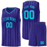 Custom Traditional Made Vertical Striped Pattern Sports Uniform Basketball Jersey For Unisex