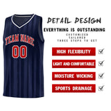 Custom Traditional Made Vertical Striped Pattern Sports Uniform Basketball Jersey For Unisex