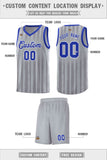 Custom Vertical Striped Pattern Sports Uniform Basketball Jersey Text Team Logo And Number