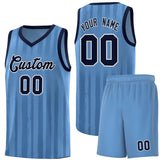 Custom Vertical Striped Pattern Sports Uniform Basketball Jersey Text Team Logo And Number