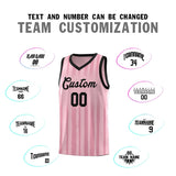 Custom Vertical Striped Pattern Sports Uniform Basketball Jersey Text Team Logo And Number