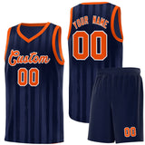 Custom Vertical Striped Pattern Sports Uniform Basketball Jersey Text Team Logo And Number