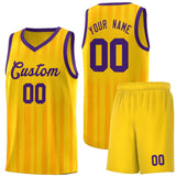 Custom Vertical Striped Pattern Sports Uniform Basketball Jersey Text Team Logo And Number