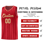 Custom Vertical Striped Pattern Sports Uniform Basketball Jersey Text Team Logo And Number