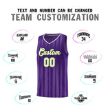 Custom Vertical Striped Pattern Sports Uniform Basketball Jersey Text Team Logo And Number