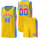 Custom Gradient Fashion Sports Uniform Basketball Jersey Embroideried Your Team Logo Number