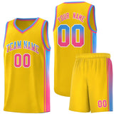 Custom Gradient Fashion Sports Uniform Basketball Jersey Embroideried Your Team Logo Number For Adult