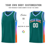 Custom Gradient Fashion Sports Uniform Basketball Jersey Embroideried Your Team Logo Number For Unisex