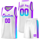 Custom Gradient Fashion Sports Uniform Basketball Jersey Stitched Team Logo And Number For Adult