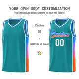 Custom Gradient Fashion Sports Uniform Basketball Jersey Stitched Team Logo And Number For All Ages