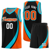 Custom Hip Hop Color Block Sports Uniform Basketball Jersey Text Logo Number