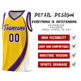 Custom Traditional Color Block Sports Uniform Basketball Jersey Text Team Logo Number