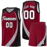 Custom Hip Hop Color Block Sports Uniform Basketball Jersey Text Logo Number