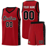 Custom Stitched Team Logo and Number Side Splash Sports Uniform Basketball Jersey For Adult