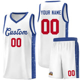 Custom Stitched Team Logo and Number Side Splash Sports Uniform Basketball Jersey For Adult