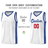 Custom Stitched Team Logo and Number Side Splash Sports Uniform Basketball Jersey For Adult