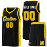 Custom Stitched Team Logo and Number Side Splash Sports Uniform Basketball Jersey For Adult