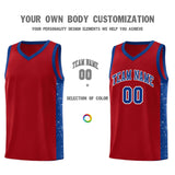 Custom Text Logo Number For Unisex Side Splash Sports Uniform Basketball Jersey