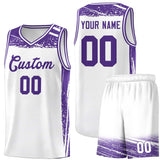 Custom Tank Top Graffiti Pattern Sports Uniform Basketball Jersey For Youth