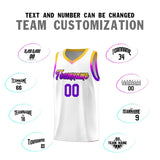 Custom Personalized Gradient Font Fashion Sports Uniform Basketball Jersey Text Name Number