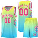 Custom Flame Gradient Fashion Sports Uniform Basketball Jersey Embroideried Your Team Logo Number For Youth