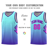 Custom Flame Gradient Fashion Sports Uniform Basketball Jersey Embroideried Your Team Logo Number For Youth