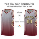 Custom Flame Gradient Fashion Sports Uniform Basketball Jersey Embroideried Your Team Logo Number For Unisex