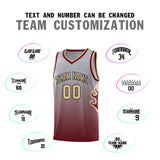 Custom Flame Gradient Fashion Sports Uniform Basketball Jersey Embroideried Your Team Logo Number For Unisex