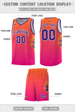 Custom Flame Gradient Fashion Sports Uniform Basketball Jersey Embroideried Your Team Logo Number For Unisex