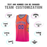 Custom Flame Gradient Fashion Sports Uniform Basketball Jersey Embroideried Your Team Logo Number For Unisex