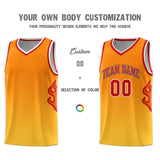 Custom Flame Gradient Fashion Sports Uniform Basketball Jersey Embroideried Your Team Logo Number For Unisex